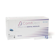 ComfiJect Dental Needle Plastic Hub 30ga Extra Short 12mm Blue (100)