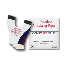HB Articulating Paper Horseshoe 89 Microns (.004") Red/Blue (72)