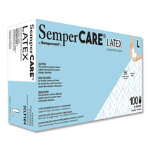 SemperCare Latex PF Exam Glove Natural L (100)