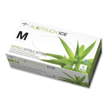 Medline AloeTouch Ice Nitrile PF Glove Green M (200)