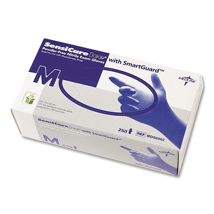 SensiCare Ice Blue Nitrile PF Exam Glove Violet Blue M (250)