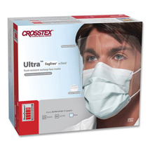 Crosstex Ultra Fog-Free Earloop Mask w/Shield Level 3 Blue (25)