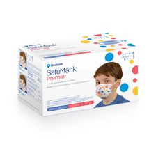 Safemask Premier Pediatric Earloop Mask Polk-A-Dot Level 1 (50)