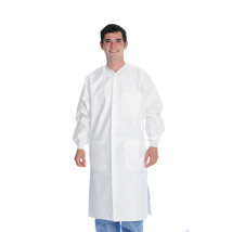 MaxCare Extra-Safe Knee Length Lab Coat White XS (10)