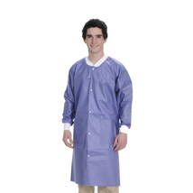 MaxCare Extra-Safe Knee Length Lab Coat Blueberry S (10)
