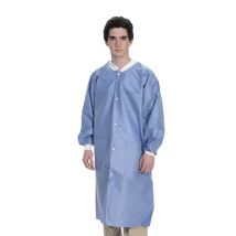 MaxCare Extra-Safe Knee Length Lab Coat Ceil Blue XS (10)