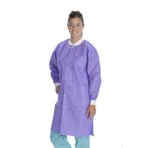 MaxCare Extra-Safe Knee Length Lab Coat Purple S (10)