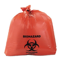 Biohazard Waste Bags 16 Gallon Red (250)